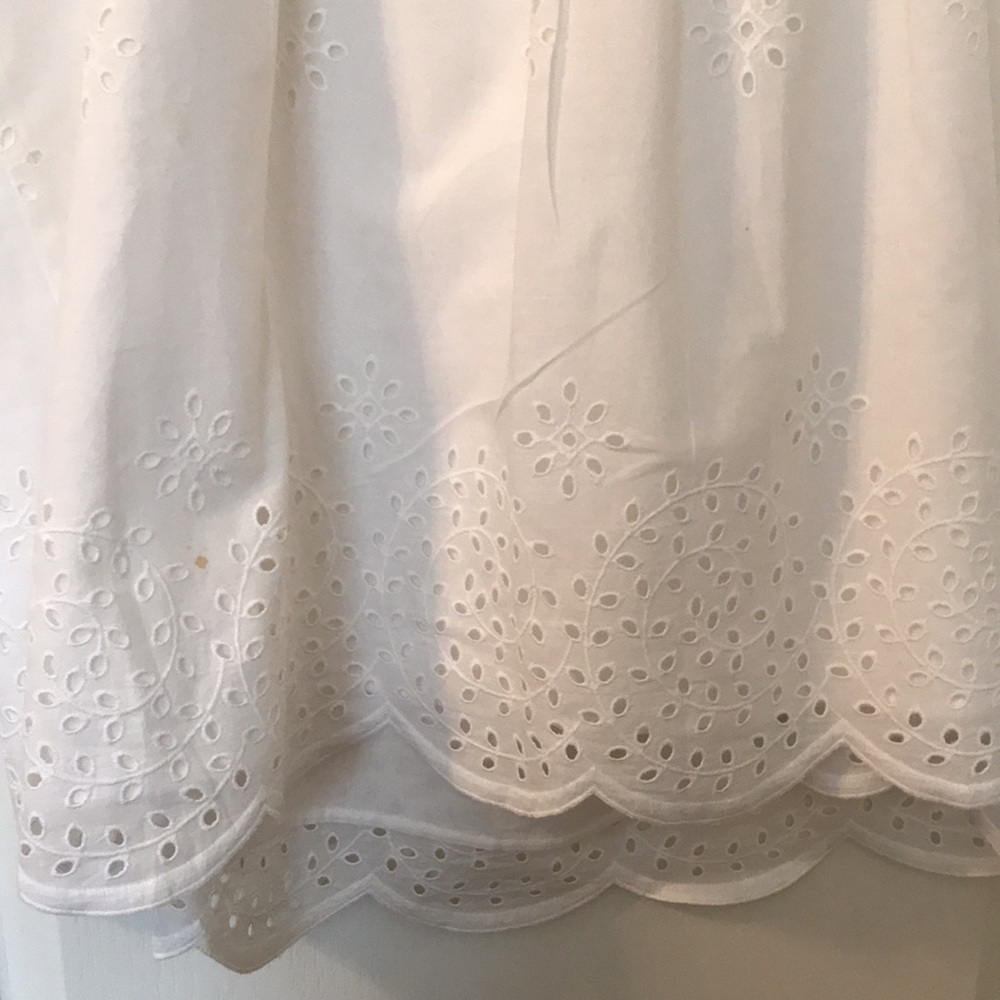 BIN6 Nine West White Delicate Eyelet Summer Tank with Spaghetti Straps - Picture 9 of 11